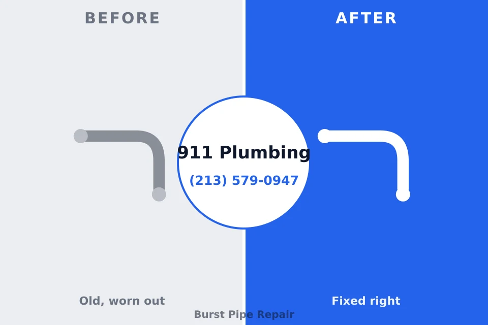 Before and after: plumbing repair Orfordville, WI